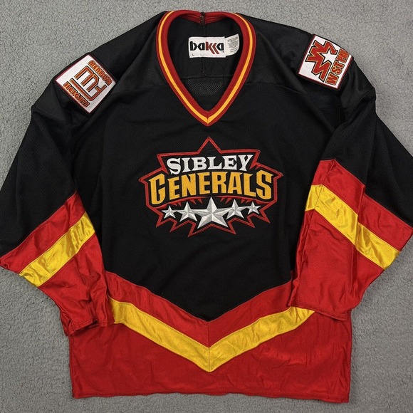 Vintage Sibley Generals Hockey Jersey Minnesota MN St Paul Size L - Picture 1 of 8